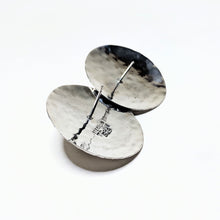 MODERN Taxco Sterling Earrings / Stamped Silver & Brass Medallion Post Earrings / 1990s 90s / Sterling Minimal Minimalist Modern Jewery 925