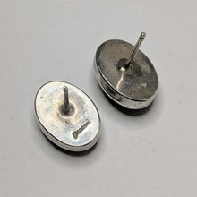 Native American Jewelry / JACKSON Signed Navajo Onyx / Sterling Onyx Stud Earrings / 1980s Vintage Navajo Earrings / Onyx Silver Studs