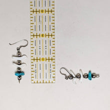 Turquoise Sterling Earrings / Carved Bead Earrings Native American Earrings / Vintage Animal Fetish / Vintage Southwestern Jewelry 1990s