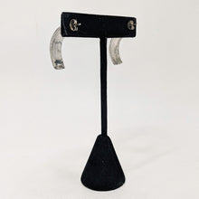 Sterling Native Hoops / Purple Enamel Swirl Native Inlay / Inlay Sterling Hoops / 1990s Hoop Earrings / Inlay Earrings / Native Inlay Silver