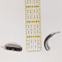 Sterling Native Hoops / Purple Enamel Swirl Native Inlay / Inlay Sterling Hoops / 1990s Hoop Earrings / Inlay Earrings / Native Inlay Silver