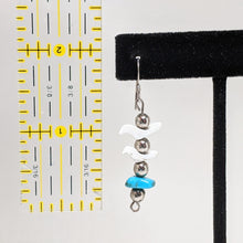 Turquoise Sterling Earrings / Carved Bead Earrings Native American Earrings / Vintage Animal Fetish / Vintage Southwestern Jewelry 1990s