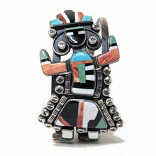 Federico Jiménez CUFF / Rainbow Man Cuff / Native American Sterling Jewelry / Turquoise Spiny Oyster Inlay Jewelry / Vintage Native Jewelry