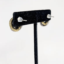 TAXCO Sterling Brass Earrings / MODERNIST Coiled Silver Earrings / 925 Minimal Jewelry / Vinage Sterling Brass Earrings / Taxco Jewelry