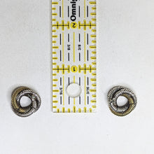 TAXCO Sterling Brass Earrings / MODERNIST Coiled Silver Earrings / 925 Minimal Jewelry / Vinage Sterling Brass Earrings / Taxco Jewelry