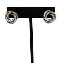 TAXCO Sterling Brass Earrings / MODERNIST Coiled Silver Earrings / 925 Minimal Jewelry / Vinage Sterling Brass Earrings / Taxco Jewelry