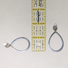 Sterling MODERNIST Dangle Earrings / ABSTRACT Teardrop Silver Earrings / AVANT Garde 1990s Minimal Sterling Earrings / Vintage 90s Silver