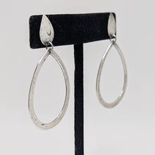 Sterling MODERNIST Dangle Earrings / ABSTRACT Teardrop Silver Earrings / AVANT Garde 1990s Minimal Sterling Earrings / Vintage 90s Silver