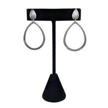 Sterling MODERNIST Dangle Earrings / ABSTRACT Teardrop Silver Earrings / AVANT Garde 1990s Minimal Sterling Earrings / Vintage 90s Silver