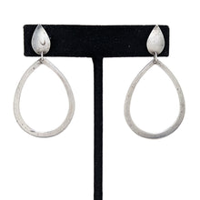 Sterling MODERNIST Dangle Earrings / ABSTRACT Teardrop Silver Earrings / AVANT Garde 1990s Minimal Sterling Earrings / Vintage 90s Silver