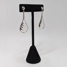 AVANT Sterling Silver Earrings / MODERNIST Silver Earrings / Vintage 1990s 90s Abstract Earrings / Avant Garde TEARDROP Sterling Earring