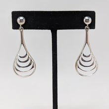 AVANT Sterling Silver Earrings / MODERNIST Silver Earrings / Vintage 1990s 90s Abstract Earrings / Avant Garde TEARDROP Sterling Earring