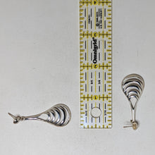 AVANT Sterling Silver Earrings / MODERNIST Silver Earrings / Vintage 1990s 90s Abstract Earrings / Avant Garde TEARDROP Sterling Earring