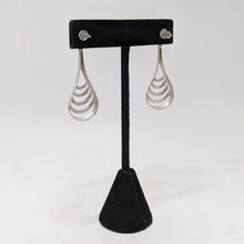 AVANT Sterling Silver Earrings / MODERNIST Silver Earrings / Vintage 1990s 90s Abstract Earrings / Avant Garde TEARDROP Sterling Earring