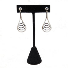 AVANT Sterling Silver Earrings / MODERNIST Silver Earrings / Vintage 1990s 90s Abstract Earrings / Avant Garde TEARDROP Sterling Earring