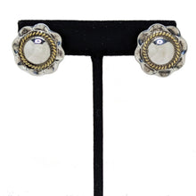 STERLING Brass TAXCO Earrings / Modernist DOME Earrings / 1980s Abstract Modern Jewelry / Sterling Silver Earrings / 80s Mexican Silver