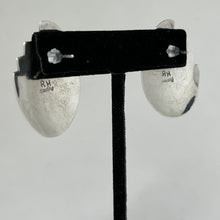 Native ONYX Earrings / Signed NAVAJO Ronnie Hurley / Native American Silver Jewelry / Vintage Sterling Southwestern Earrings / Onyx Jewelry