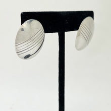 MODERNIST Sterling Earring / MODERN Native American Jewelry / SIGNED Navajo Jewelry / Navajo Silver Earring / 1980s Modernist Disc Earring