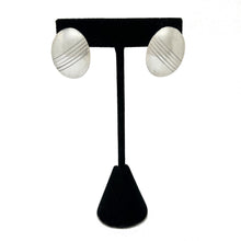 MODERNIST Sterling Earring / MODERN Native American Jewelry / SIGNED Navajo Jewelry / Navajo Silver Earring / 1980s Modernist Disc Earring