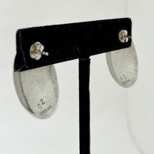 MODERNIST Sterling Earring / MODERN Native American Jewelry / SIGNED Navajo Jewelry / Navajo Silver Earring / 1980s Modernist Disc Earring