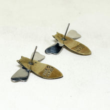 Sterling BEE Earrings / Sterling Silver BRASS Honey Bee Jewelry / Vintage Anne Harvey Jewelry / Honey Bee Jewelry / Silver Bee Earrings