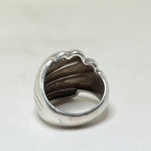 CHUNKY Sterling Ring 6.5 | MODERNIST Silver Ring Size 6 1/2 | Chunky Silver Shell Ring Size 6.5 | Puffy 1990s Sterling Silver Ring 6 1/2