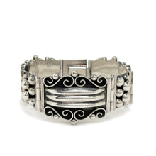 Sterling TAXCO Bracelet 6 3/4 | SPANISH Motif Silver Bracelet | Sterling Bracelet Size 6 3/4 | CHUNKY Sterling Silver Hollow Bracelet 6.75