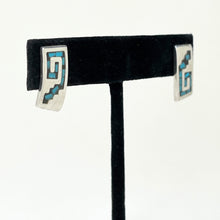 TAXCO Silver Earrings | 80s Chip Inlay Earrings | Vintage Taxco Jewelry | GEOMETRIC Silver Earrings | Vintage Mexican Silver Jewelry