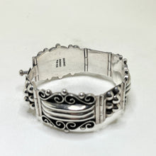 Sterling TAXCO Bracelet 6 3/4 | SPANISH Motif Silver Bracelet | Sterling Bracelet Size 6 3/4 | CHUNKY Sterling Silver Hollow Bracelet 6.75