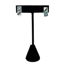 TAXCO Silver Earrings | 80s Chip Inlay Earrings | Vintage Taxco Jewelry | GEOMETRIC Silver Earrings | Vintage Mexican Silver Jewelry