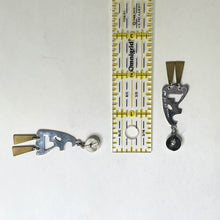 Vintage TAXCO Earrings | STERLING & Brass Modernist Earring | 1980s Tribal Statement Earrings | 80s Abstract AVANT Garde Silver Earrings