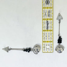 MODERNIST Sphere Earring | ABSTRACT Silver Drop Sphere Earring | Abstract AVANT Earrings | 90s Silver Jewelry | Minimalist Brutalist Silver