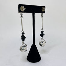 MODERNIST Sphere Earring | ABSTRACT Silver Drop Sphere Earring | Abstract AVANT Earrings | 90s Silver Jewelry | Minimalist Brutalist Silver