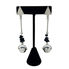 MODERNIST Sphere Earring | ABSTRACT Silver Drop Sphere Earring | Abstract AVANT Earrings | 90s Silver Jewelry | Minimalist Brutalist Silver