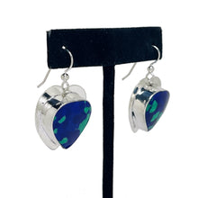 Taxco Chrysocolla Heart Earrings