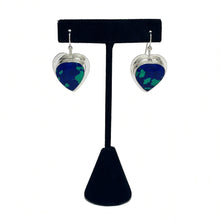 Taxco Chrysocolla Heart Earrings