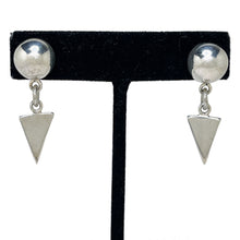 Sphere with Triangle Dangle Earring