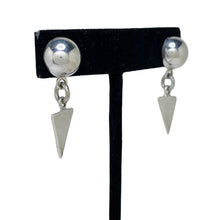 Sphere with Triangle Dangle Earring