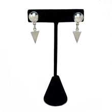Sphere with Triangle Dangle Earring