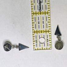 Sphere with Triangle Dangle Earring