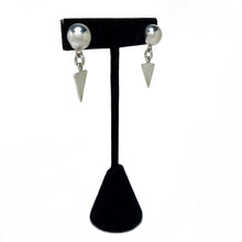 Sphere with Triangle Dangle Earring