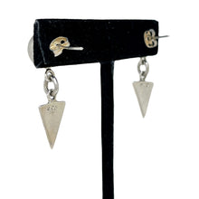 Sphere with Triangle Dangle Earring