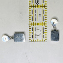 Vintage ONYX Earrings | Chunky Sterling Silver Earrings | 1990s Goth Sterling | Avant Garde Earring | 90s Sterling Vintage Onyx Jewelry