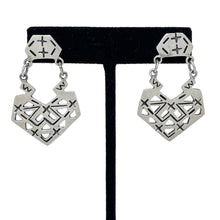 Vintage TAXCO Earrings | Sterling Silver ABSTRACT Earrings |  Geometric TRON Earring | Avant Garde Sterling Silver | 1990s Jewelry