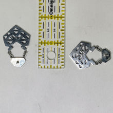 Vintage TAXCO Earrings | Sterling Silver ABSTRACT Earrings |  Geometric TRON Earring | Avant Garde Sterling Silver | 1990s Jewelry