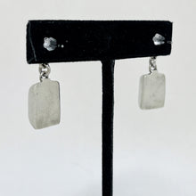 Vintage ONYX Earrings | Chunky Sterling Silver Earrings | 1990s Goth Sterling | Avant Garde Earring | 90s Sterling Vintage Onyx Jewelry