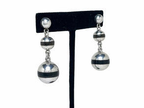 Vintage Taxco SPHERE Earring | 1980s ABSTRACT Silver Jewelry | MODERNIST Silver Earring | Chunky Silver Jewelry | Abstract Geometric Earring