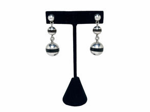 Vintage Taxco SPHERE Earring | 1980s ABSTRACT Silver Jewelry | MODERNIST Silver Earring | Chunky Silver Jewelry | Abstract Geometric Earring