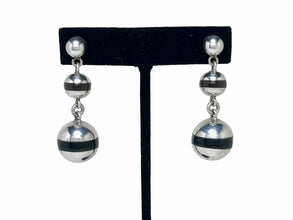 Vintage Taxco SPHERE Earring | 1980s ABSTRACT Silver Jewelry | MODERNIST Silver Earring | Chunky Silver Jewelry | Abstract Geometric Earring