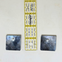 Vintage HEMATITE Native Earrings | NAVAJO Modernist Silver | Signed NEZ Sterling Silver Hematite Earrings | Modern Southwestern Silver